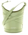 Alexander Mcqueen Sage Calfskin Leather The Curve Small Shoulder Bag  (authentic Pre-loved)