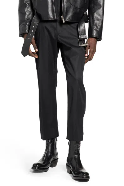 Alexander Mcqueen Sailor Cargo Trousers In Black