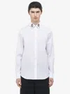 Alexander Mcqueen Sailor Tattoo Rose Embroidery Shirt In White