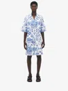 Alexander Mcqueen Sailor Tattoo Shorts In Blue