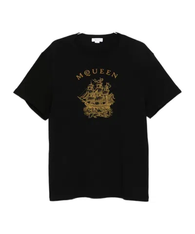 Alexander Mcqueen Sailor Tattoo T-shirt In Black