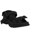 Alexander Mcqueen Flat Strappy Sandals In Black