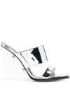 Alexander Mcqueen Square-toe Wedge-platform Sandals