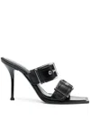 Alexander Mcqueen Alexander Mc Queen Punk Double Buckle Leather Sandals