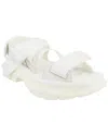 Alexander Mcqueen Tread Leather Sandal In White
