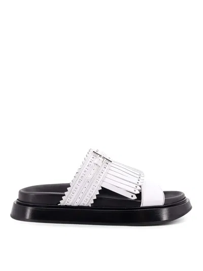 ALEXANDER MCQUEEN WHITE SANDALS