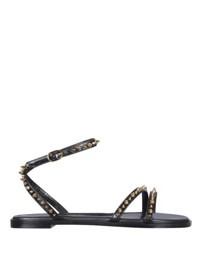 Alexander Mcqueen Studded Sandals In Black