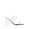 Alexander Mcqueen Double Strap Shard Wedge Sandal In Grey