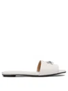 Alexander Mcqueen Leather Cross-bar Slide Sandals