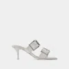 Alexander Mcqueen Silver And Ivory Leather Pumps