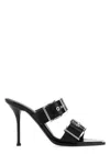 Alexander Mcqueen Alexander Mc Queen Punk Double Buckle Leather Sandals In 1081