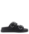 Alexander Mcqueen Buckle-strap Sandals In Black