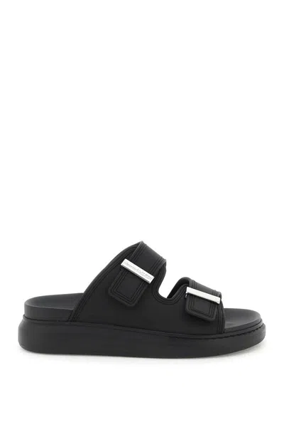 Alexander Mcqueen Black Oversized Hybrid Slides