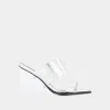 Alexander Mcqueen Square-toe Wedge-platform Sandals In Transparent