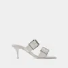 Alexander Mcqueen Escarpins En Cuir Ivoire / Argent In Neutral