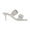 Alexander Mcqueen Silver And Ivory Leather Pumps In Multicolor