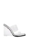 Alexander Mcqueen Double Strap Shard Wedge Sandal In Neutrals