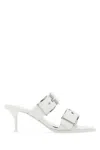 Alexander Mcqueen Silver And Ivory Leather Pumps In White