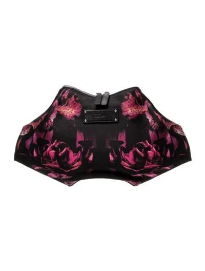 Pre-owned Alexander Mcqueen Satin Clutch In Multi