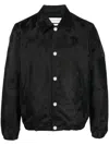 Alexander Mcqueen Satin Collared Bomber Jacket In Black