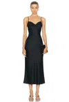 Alexander Mcqueen Silk Evening Dress Women In Black