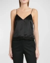 ALEXANDER MCQUEEN SATIN LACE-TRIM CAMISOLE