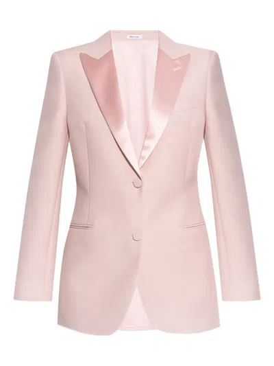Alexander Mcqueen Satin-lapel Blazer In Pink