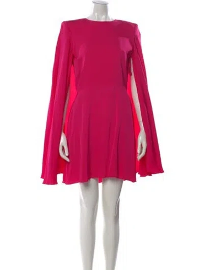 Pre-owned Alexander Mcqueen Satin Mini Dress In Pink