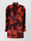 Alexander Mcqueen Satin Printed Oversize Shirt