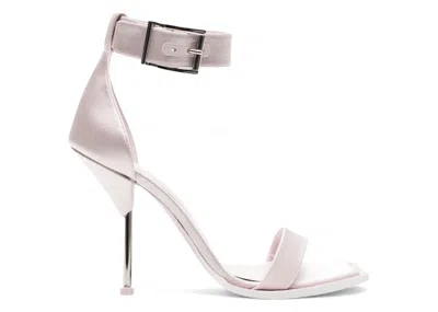 Pre-owned Alexander Mcqueen Satin Strap Heel 10cm Sandals (women's) Sneakers In Pink