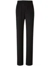 Alexander Mcqueen Satin-trim Trousers In Black