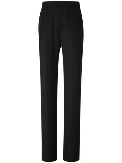 ALEXANDER MCQUEEN SATIN-TRIM TROUSERS