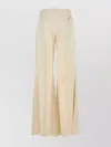 Alexander Mcqueen Women Cream Satin Wide-leg Pant