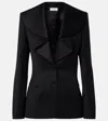 Alexander Mcqueen Structured Tailored Jacket With Statement Lapels In Black