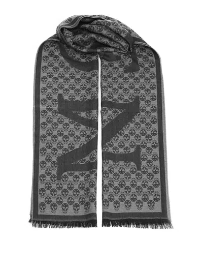 Alexander Mcqueen Scarf In Gray