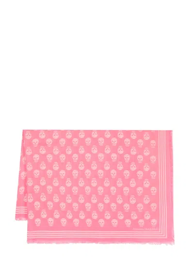 Alexander Mcqueen Scarf In Pink