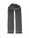Alexander Mcqueen Scarf Skull Monogram Scarves And Foulards Black In Gray