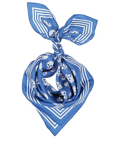 Alexander Mcqueen Scarfs Blue