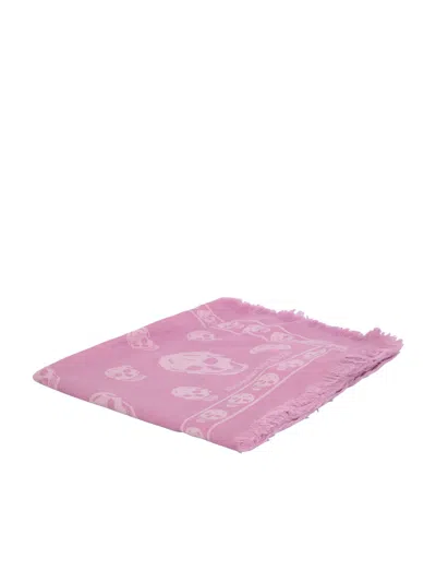 ALEXANDER MCQUEEN SCARF WITH SKULL MOTIF