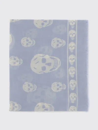 Alexander Mcqueen Scarf Woman Mcqueen In Blue