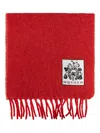 Alexander Mcqueen Alexander Mc Queen Red Alpaca Wool Scarf In Red