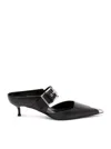 Alexander Mcqueen 115 Toe Cap Punk Leather Mules In 1081