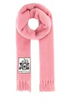 Alexander Mcqueen Fringed Edges Alpaca Blend Scarf In Pink