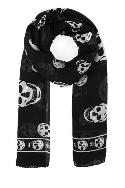 Alexander Mcqueen Scarves And Foulards In Black