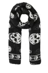 Alexander Mcqueen Alexander Mc Queen "skull Biker" Scarf In Printed