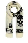 Alexander Mcqueen Skull-print Scarf In Printed