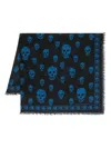 Alexander Mcqueen Alexander Mc Queen Biker Skull Silk Blend Scarf In Printed