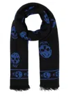 Alexander Mcqueen Alexander Mc Queen Biker Skull Silk Blend Scarf In Printed