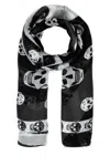 Alexander Mcqueen Silk Skull Print Scarf In Printed