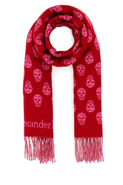 Alexander Mcqueen Scarves And Foulards In Welshredpsycpink